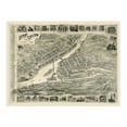 thumbnail image 6 of HISTORIX 1898 Derby Shelton & East Derby Connecticut Map Vintage Poster Wall Art Print, 24 x 36 Inch, 6 of 8