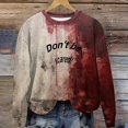 thumbnail image 2 of EHQJNJ Chandail en Molleton Doublé Polaire Femmes Plus Chandail en Molleton Imprimé Femmes Chandails en Molleton Oversize Col Rond Manches Longues Pull Col Rond Chandails en Molleton Femmes Épais Chandail en Molleton Bleu, 2 of 4