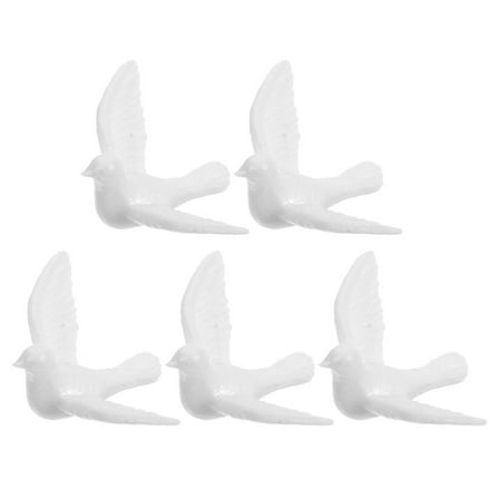 WEUVEB Dove Statue Decoration Miniature Birds Figurines Resin 5Pcs