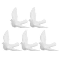 WEUVEB Dove Statue Decoration Miniature Birds Figurines Resin 5Pcs