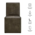 thumbnail image 3 of Emory Vegan Leather Dining Side Chair in Mushroom, 3 of 9