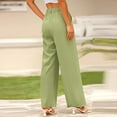 thumbnail image 4 of Women's Spring Autumn Business Suit Pants - Wide Leg, High Waist, Elastic Back, Office Work, 4 of 5