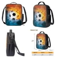 thumbnail image 4 of XYZCANDO Vintage Fire Water Soccer Ball Print Backpack Set for Boys Girls Book Bag with Zipper Pocket 17 Inch Schoolbag with Lunch Box Pen Case Knapsack Middle School Bookbag, 4 of 4