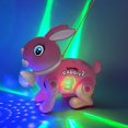 thumbnail image 4 of 2023 Rabbit Toy Music Lovely Luminescent with Traction Rope Attract Attention Entertainment Learning Crawling Cartoon Electronic Walking Rabbit Toy for Child, 4 of 8