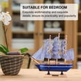 thumbnail image 2 of Shisuyan 1Pc Wooden Sailboat Model Sailing Ship Boat Home Decor Sailboat Vessel Model, 2 of 9
