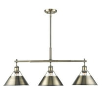 Yep by Golden Lighting Orwell 3-light Island Light in Aged Brass