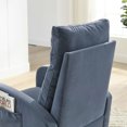 thumbnail image 6 of Zechuan Rocking Chair for Nursery - Living Room Lounge Armchair with Side Pockets - Blue Velvet, 6 of 10