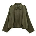 thumbnail image 1 of Manteau/veste Décontracté pour Femmes à Manches Zippées en Daim Texturé Sans Capuche, 1 of 8