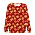 thumbnail image 5 of Jinhomg Fashion Fall Sweat Shirt for Women Trendy Graphic Printed Pullover Tops Lightweight Comfy Long Sleeve Crewneck Sweatshirts Lighten Deals of The Day Multicolor L, 5 of 6