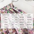 thumbnail image 3 of YTCAMLO Mini Skater Skirt for Girls Casual Boho Elastic Waisted Flared Skirts Floral Printed Ruffle Chiffon Skorts Summer Beach Outfits, Purple 1-2Years, 3 of 6
