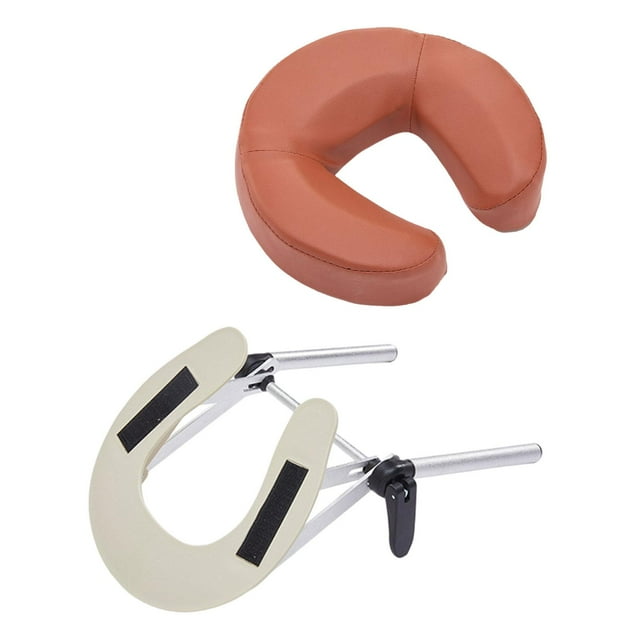 Reposacabezas para mesa de masaje con almohada para masaje facial y equipo de belleza para spa. marrón rojizo