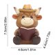 thumbnail image 3 of Resin Upland Cow Desktop Ornament Cute Upland Cow Figurine Home Decor For Shelf Desk Or Mantelpiece Ideal Gift For Pet Lovers, 3 of 6