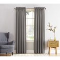 thumbnail image 4 of Sun Zero Barrow Energy Efficient Rod Pocket Curtain Panel, 54" x 95"-1, Gray, 4 of 5
