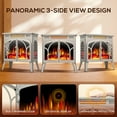 thumbnail image 3 of Auseo Electric Fireplace Heater 25’’ with 3D Realistic Flame Effect, Freestanding Fireplace with Remote Control, Timer, Different Flame Color,2 Heating Modes 500W/1500W, Beige, 3 of 6