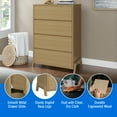 thumbnail image 5 of Mainstays Modern 4 Drawer Dresser, Natural Teak, 5 of 25