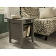 thumbnail image 2 of Leo & Lacey Traditional Solid Wood End Table with Charger in Gray, 2 of 5