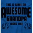 thumbnail image 2 of What An Awesome Grandpa Looks Like Men's Big & Tall Long Sleeve Graphic Tee Brisco Brands 2X, 2 of 3