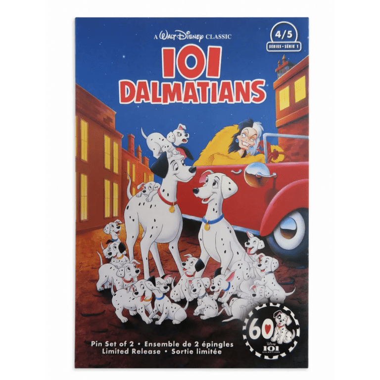 Disney 101 Dalmatians VHS Pin Set Limited Release New - Walmart.com