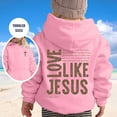 thumbnail image 5 of Boys Girls Jesus Loves You Christian Hoodies Letter Casual Hooded Sweatshirts, 5 of 8