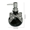 thumbnail image 3 of Luxcidy Ceramic Soap Dispenser Set with Bow, Elegant Hand Lotion Pump Bottles for Kitchen Bathroom, Refillable Liquid Dispenser with Tray, Countertop Decor Organizer (Black), 3 of 6