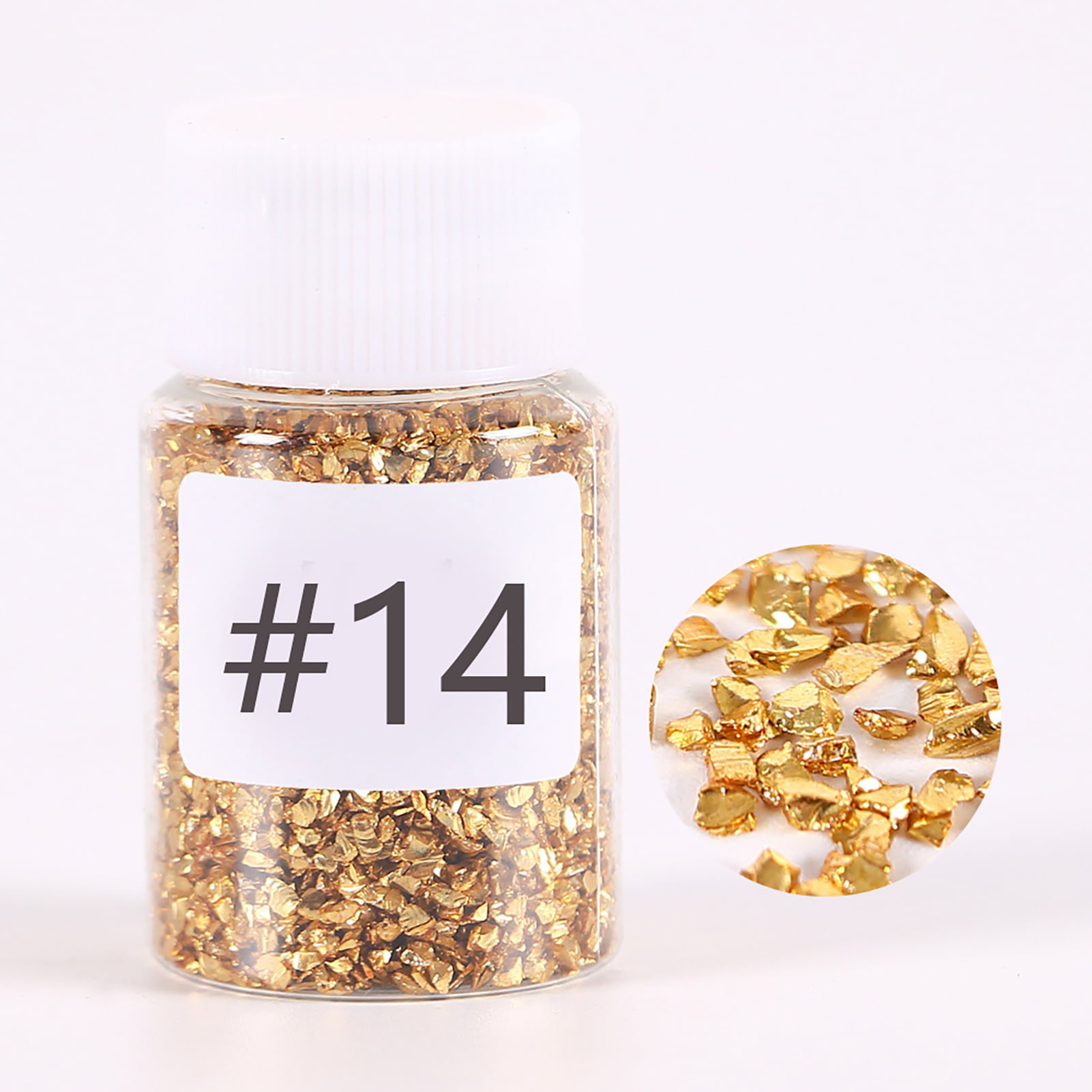Fake Gold Stone Flakes Metallic Glass Glitter Sprinkles Resin Inclusions  Embellishment for Resin Art Jewelry Making