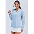 thumbnail image 4 of Pinspark Women's UPF 50+ Sun Shirts Long Sleeve Workout Tops Lightweight V Neck Hiking Running Fishing Golf Shirt for Summer, 4 of 6