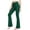 Dark Green, variant on Girl Yoga Leggings Girl's Leggings Cross High Waisted Flare Pants Yoga Bootcut Pants Solid Color Full Length Bell Bottoms Black,Size for 11-12 Years