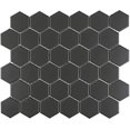 thumbnail image 2 of 1 Carton/10 SQFT - 2" Hexagon Mosaic Tile, Black (Matte), 2 of 4