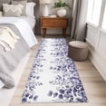 thumbnail image 4 of Purple Eucalyptus Leaves 2'x6' Runner Rugs for Hallway Kitchen Bedside Non Slip, Watercolor Spring Summer Botanical Entryway Rug Runners with Rubber Backing, Long Carpet Runner for Laundry Room, 4 of 8