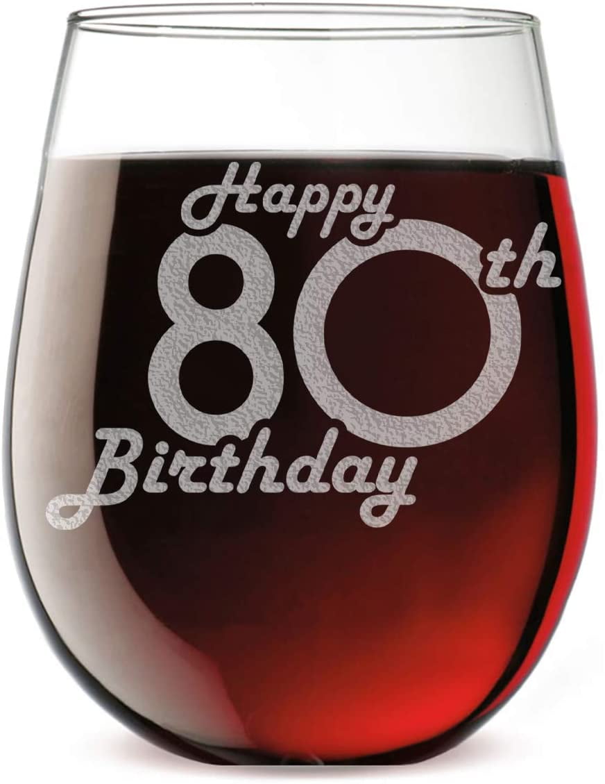 Vintage 1975 Etched 17oz Stemless Wine Glass - 50th Birthday Gift For Men & Women