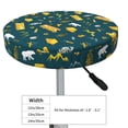 thumbnail image 4 of Easygdp Camping Print Easy To Install Bar Stool Covers&Stool Covers Round&Elastic Stool Cover, Barstool Covers,Washable&Bottom With Elastic Edge-14 inch, 4 of 7