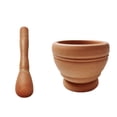 thumbnail image 1 of Injueey Mortero fácil de limpiar, triturador de pimienta y especias, diga adiós a las encimeras sucias y duraderas Utensilios de cocina color madera, 1 of 6