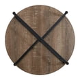 thumbnail image 3 of Household Essentials 8079-1 Ashwood Round Coffee Table | Gray-Brown | Black Metal Frame, 3 of 11