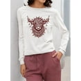 thumbnail image 2 of Highland Cow Christmas Lights Women's Long Sleeve, 2 of 4