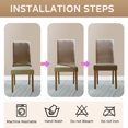 thumbnail image 5 of Furrygo Beige Dining Room Chair Covers Set of 6, Stretch Parson Chair Slipcover for Dining Room, Restaurant, Kitchen, Party, 5 of 7