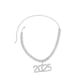 thumbnail image 3 of Collar de mujer, collar de diamantes de imitación 2025, collar gargantilla, cadena de cuello brillante para Plata, 3 of 9