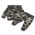 thumbnail image 2 of Ensemble de Tenues pour Bébés Garçons, Chandail à Capuchon à Manches Longues Camouflage, Hauts et Pantalons Longs, 2 of 6