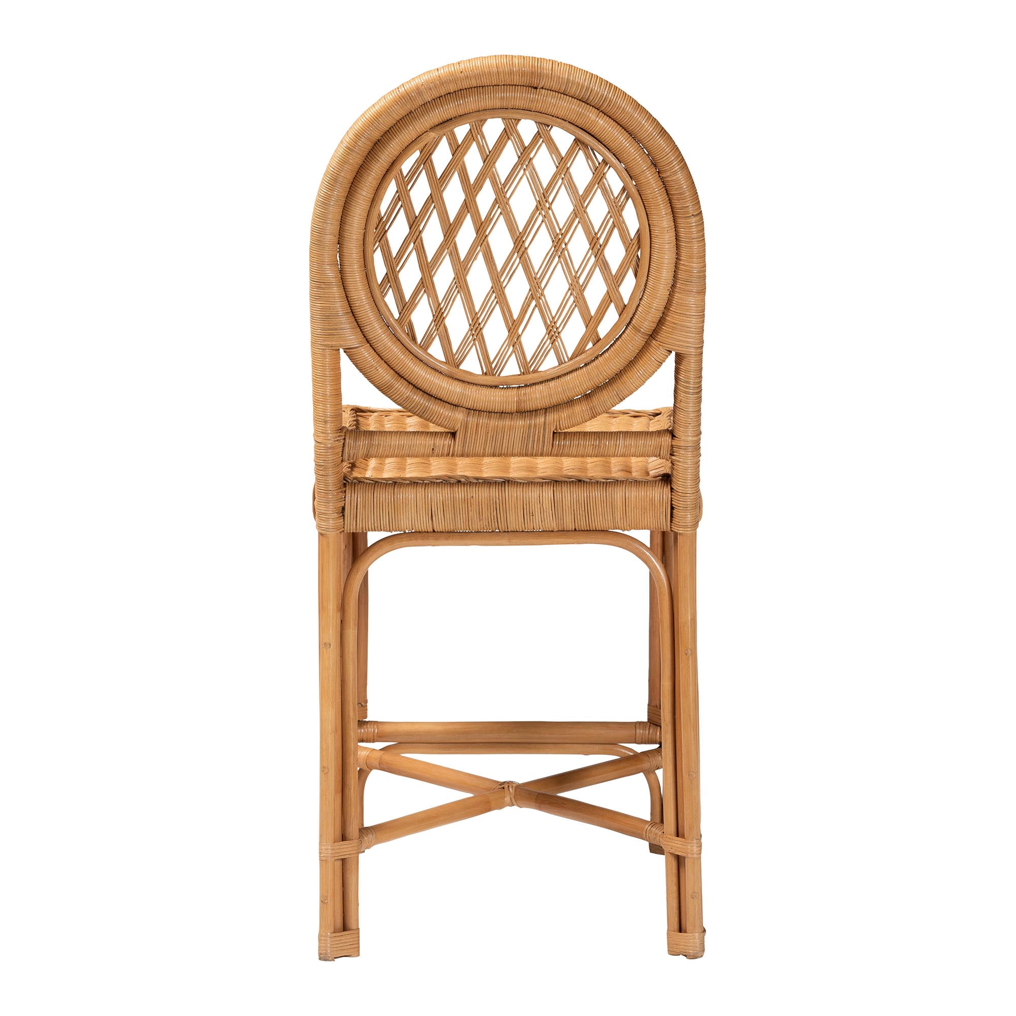 bali & pari Oxford Boho Counter Stool, Counter Height, Seat Height of 24", Light Honey