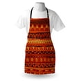 thumbnail image 3 of Primitive Apron Antique African Folkloric Motifs Primitive Tribal Art Ornaments Illustration, Unisex Kitchen Bib Apron with Adjustable Neck for Cooking Baking Gardening, Orange Yellow, by Ambesonne, 3 of 3