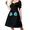 thumbnail image 3 of Vestido Bowie de manga corta para mujer, vestido de noche, con la mirada puesta en la vida en Marte., 3 of 7