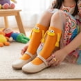 thumbnail image 6 of Kids Dopamine Color Knee High Socks, Girls Funny 3D Cartoon Face Braided Tassel Long Socks, Polyester Cotton Cute Novelty Children Stockings, 6 of 6