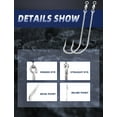 thumbnail image 2 of BLUEWING Trolling Hook with Swivel Stainless Steel Fishing Hooks 5pcs Extra Sharp Fish Hooks for Freshwater Saltwater Fishing, Size 14/0, 2 of 7