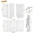 thumbnail image 2 of Yaheetech 35.6" Tall 3-Panel Wooden Pet Gate with Support Feet, White, 2 of 7