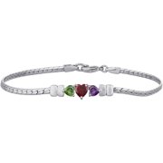 Personalized Planet Daughter's Heart Birthstone Family Bracelet
