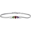 Personalized Planet Daughter's Heart Birthstone Family Bracelet