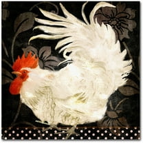 Trademark Fine Art "Rooster Damask I" Canvas Art by Color Bakery