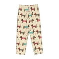 thumbnail image 4 of Goofa Dachshund Dog Puppy Printed Soft Pajama Pants for Women, Wide Leg Comfy Casual Lounge Yoga Pants-Small, 4 of 9