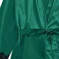 thumbnail image 3 of Womens Soft Pajama Clearance- Bathrobes Silk Satin Sexy Lace Plus Size Robe Sleepwear Green Size S, 3 of 6