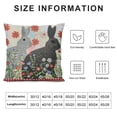 thumbnail image 5 of Nawypu Spring Easter Pillow Cases - Microfiber Bed Throw Pillow Covers, Red Blue Teal Floral Bunny Botanical Lumbar Pillow Cover with Envelope Closure for Sofa, 5 of 5