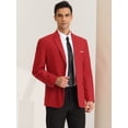 thumbnail image 2 of Unique Bargains Men's Red Blazer Sports Coats Lightweight Slim Fit Formal Prom Suit Jackets Small, 2 of 6